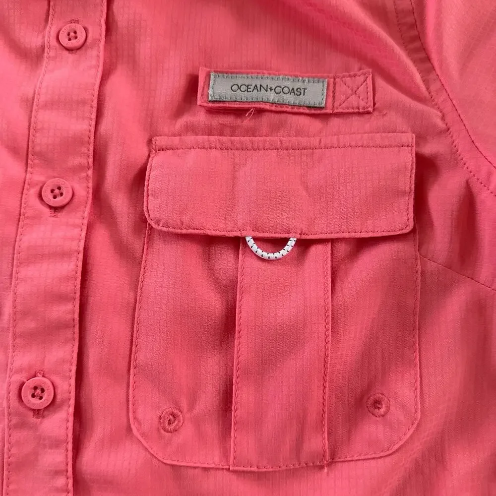Ocean + Coast Girls Pink Sun Protection Shirt - Size Medium